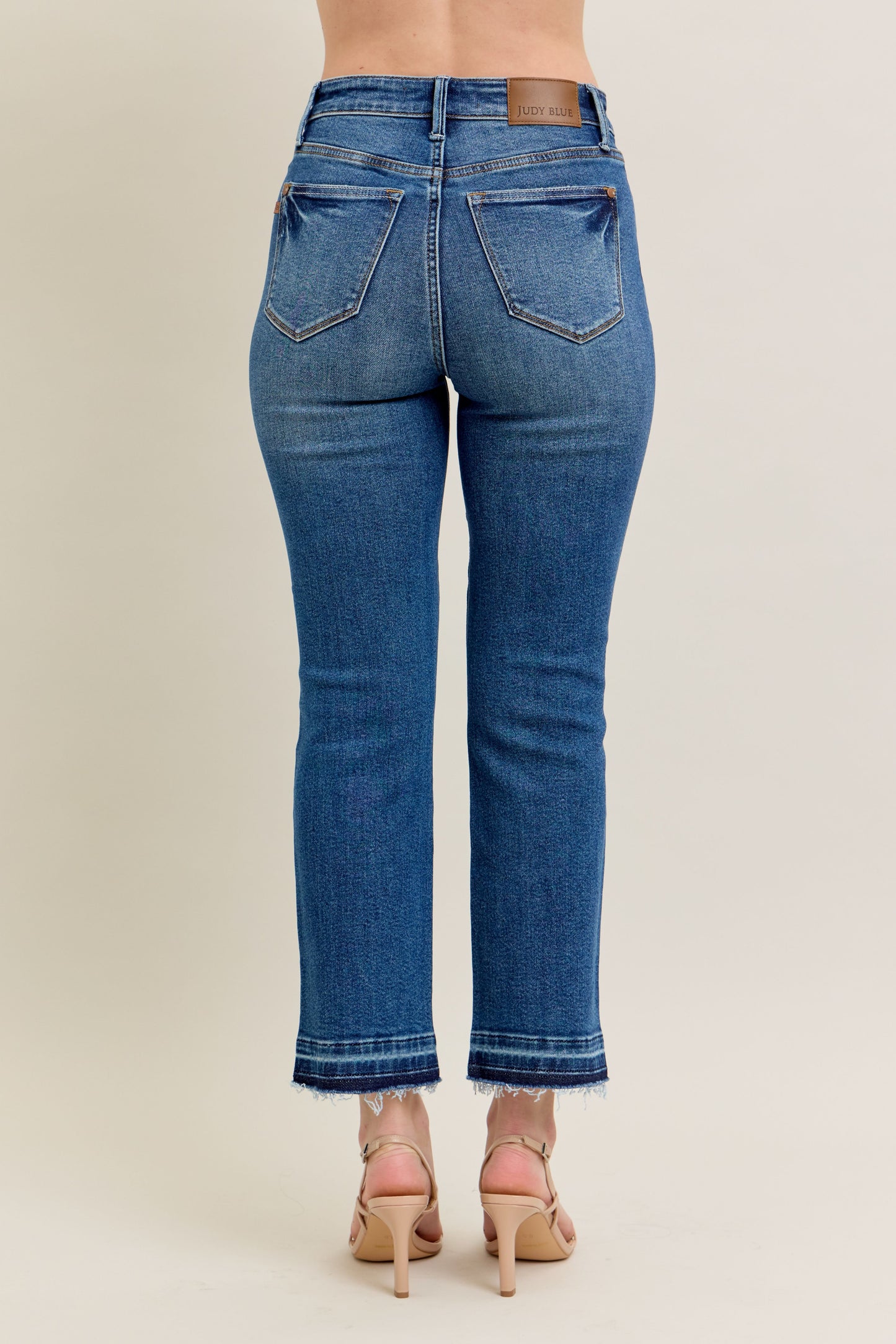 Judy Blue Vintage Wash Released Hem Kick Flare