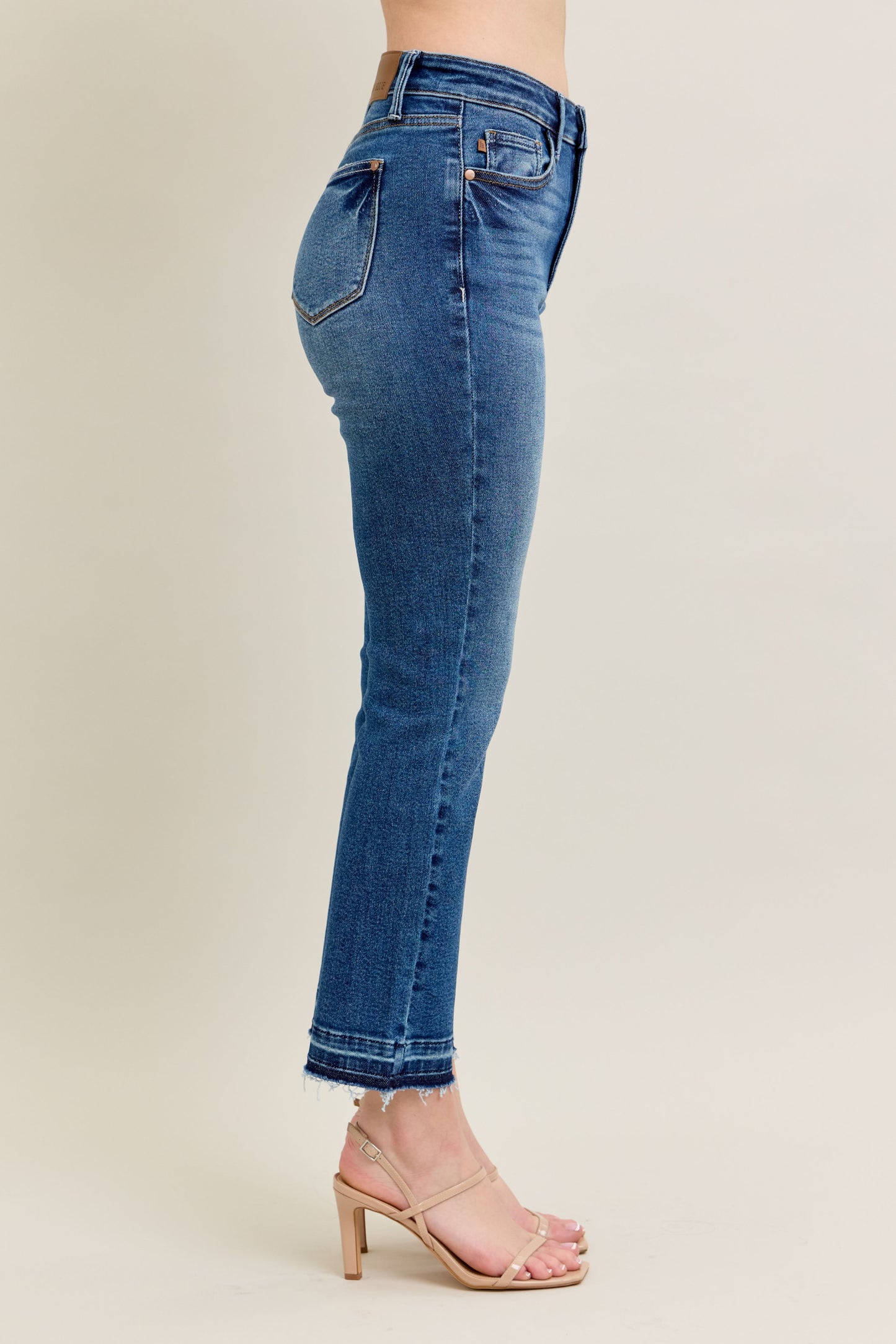Judy Blue Vintage Wash Released Hem Kick Flare