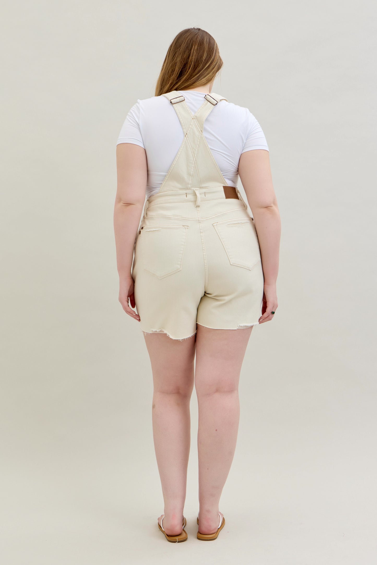 Judy Blue Destroyed Overall Shorts-PLUS