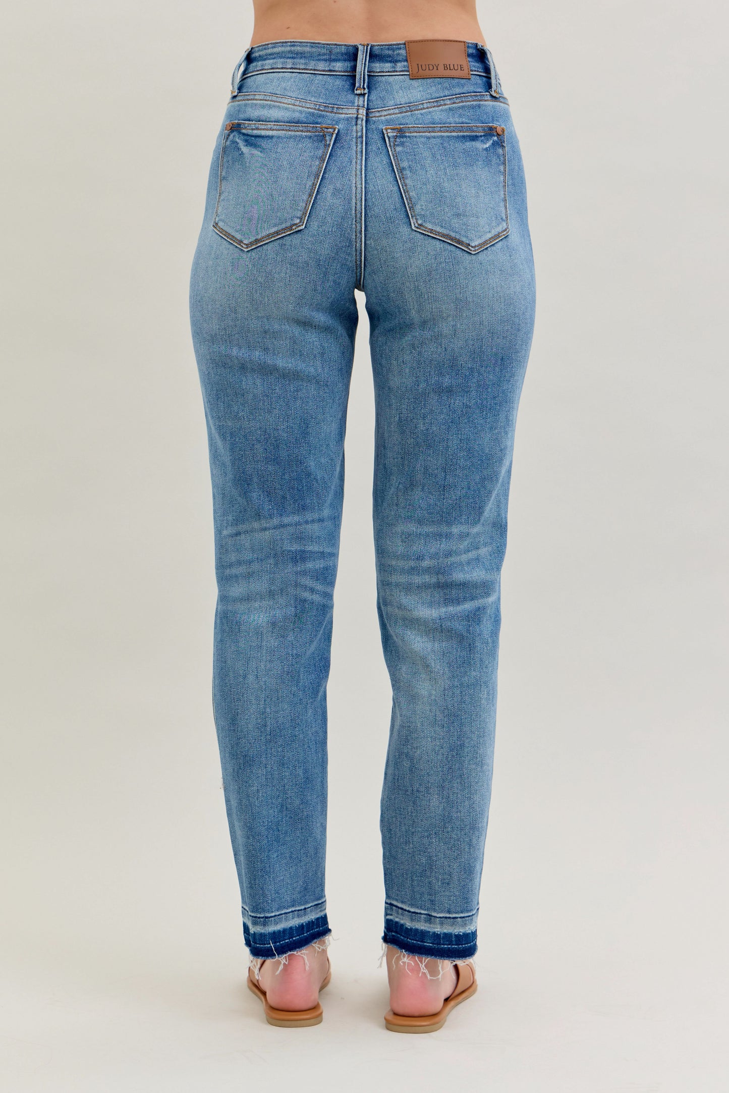 Mid Rise Release Hem Boyfriend Jeans