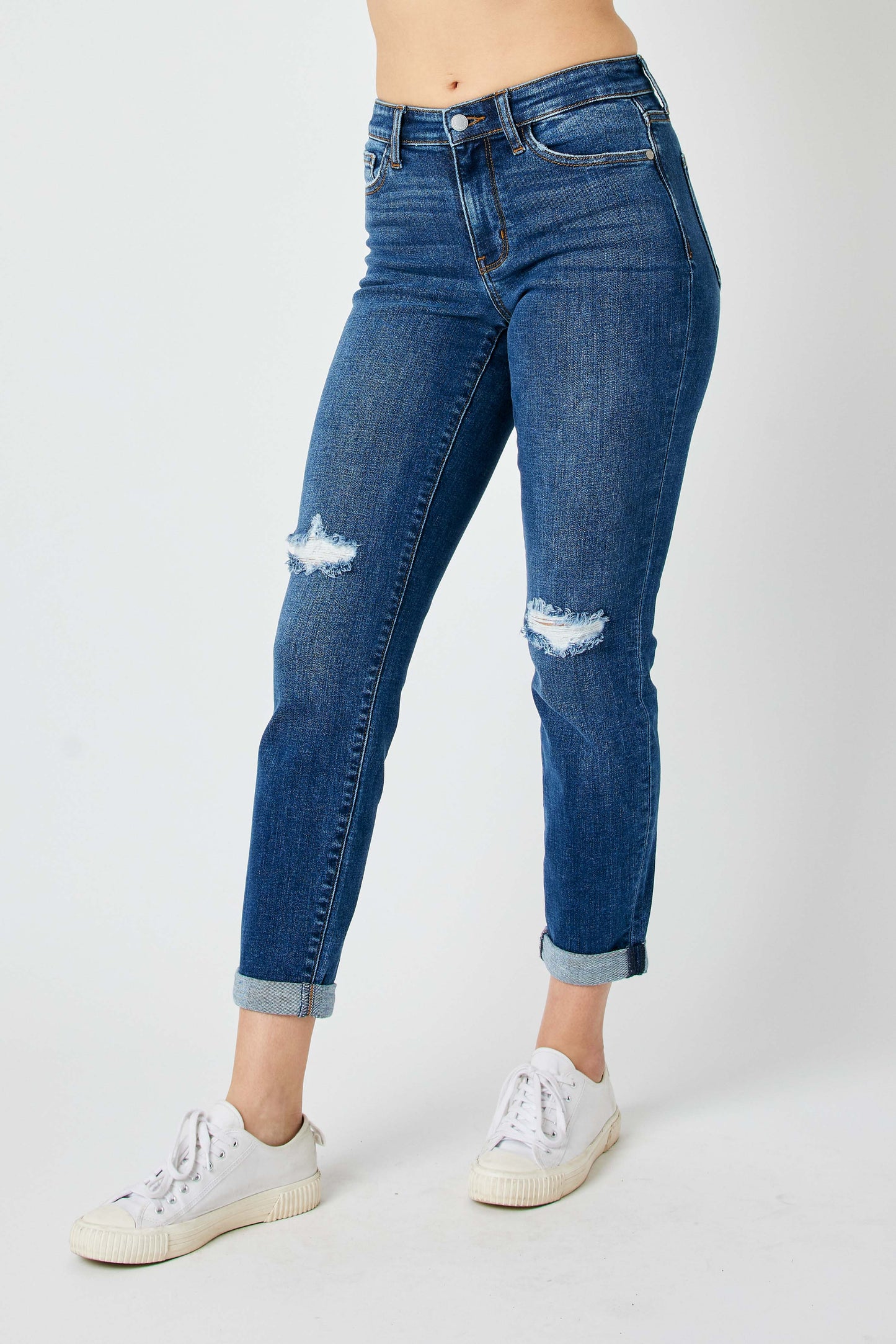 Judy Blue Mid Rise Destroy Slim Jean