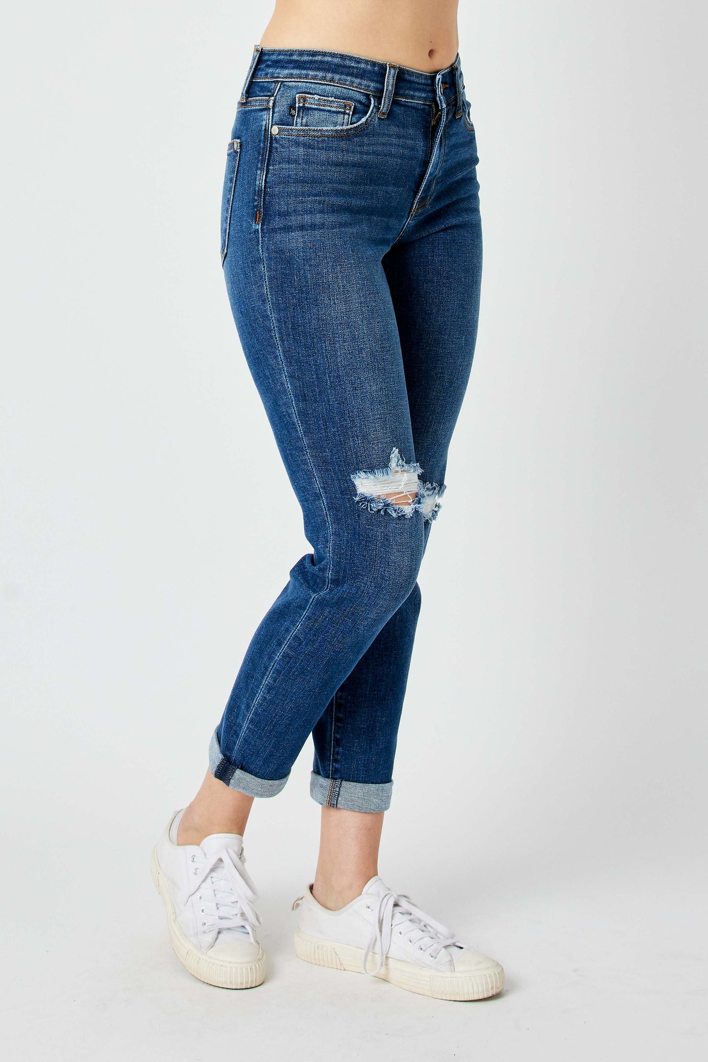 Judy Blue Mid Rise Destroy Slim Jean
